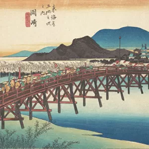 Okazaki, Tenshin no Hashi, ca. 1834. ca. 1834. Creator: Ando Hiroshige
