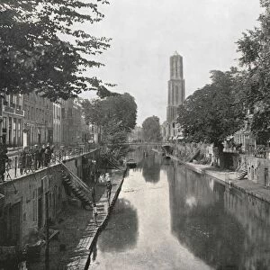Old Canal and Dom Tower, Utrecht, Netherlands, 1895. Creator: Unknown