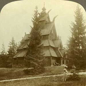 The old Church of Gol, a quaint 12th cent. Building at Osoarshal, Norway, c1905