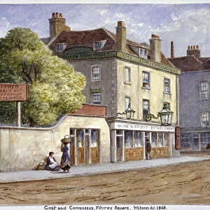 Old Goat and Compasses Inn, Marylebone Road, London, 1868. Artist: JT Wilson