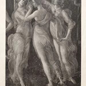 Old Italian Masters: The Three Graces, 1888-1892. Creator: Timothy Cole (American, 1852-1931)
