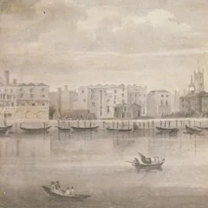 Old London Bridge, 1826. Artist: F Jackson