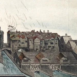 Part of Old London Bridge, c1600