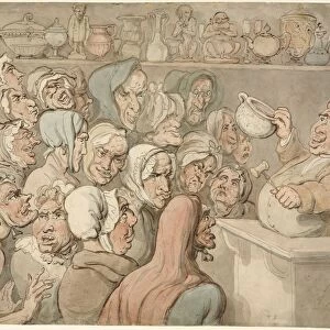 Old Maids at a Sale of Curiosities. Creator: Thomas Rowlandson (British, 1756-1827)