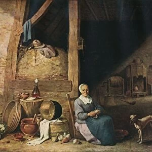 An Old Woman Peeling Pears, c1640