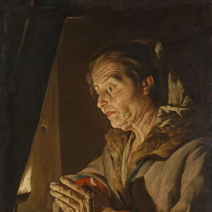 Old Woman Praying, late 1630s or early 1640s. Creator: Matthias Stomer