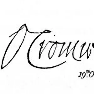 Oliver Cromwells signature, (1907). Artist: Oliver Cromwell