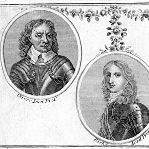 Oliver, Richard and Elizabeth Cromwell. Artist: R Hancock