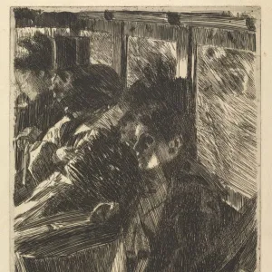 Omnibus, 1892. Creator: Anders Zorn (Swedish, 1860-1920)