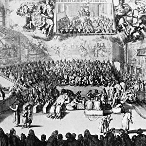 Opening of Parliament by Queen Anne, Westminster, London, 18th century (c1905)