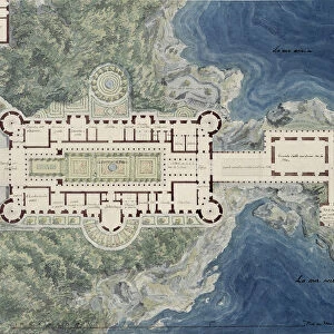 The Orianda Palace in the Crimea. Floor plan design, 1837-1838