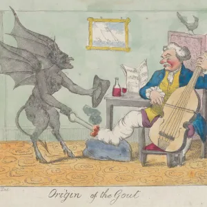 Origin of the Gout, ca. 1810. Creator: Unknown