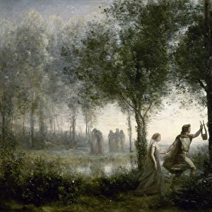 Orpheus Leading Eurydice from the Underworld, 1861. Artist: Corot, Jean-Baptiste Camille (1796-1875)
