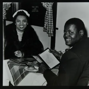 Oscar Peterson looking forward to dinner after a concert at Colston Hall, Bristol, 1955