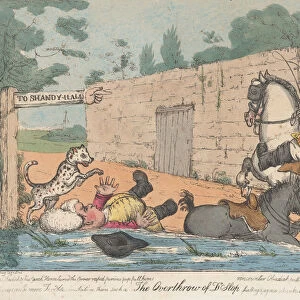 The Overthrow of Dr. Slop (Tristram Shandy), 1800-20. Creator: Unknown