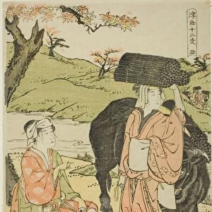 Ox (Ushi), from the series "Twelve Hours of the Floating World (Ukiyo juni shi)"