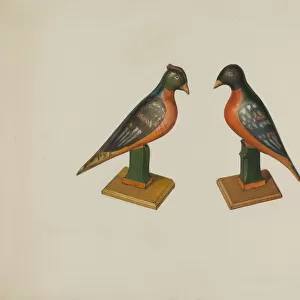 Pa. German Toy Birds, c. 1939. Creator: Arsen Maralian