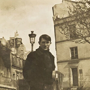 Pablo Picasso at the place Ravignan, Montmartre, 1904. Creator: Anonymous