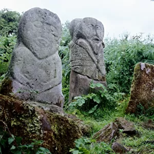 Pagan Celtic stone figures, Boa Island, Co. Fermanagh, Ireland, c5th century
