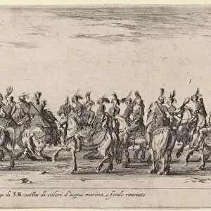 Twenty Pages and Five Turkish Horses, 1633. Creator: Stefano della Bella