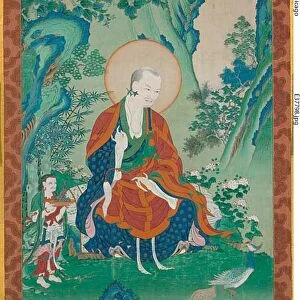 Painted Banner (Thangka) of Vajriputra, One of the Sixteen Great Arhats