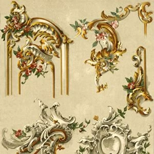 Painted plasterwork, Germany, 18th century, (1898). Creator: Unknown