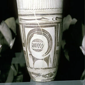 Painted terracotta goblet with animal decoration, Susa, c4000 BC