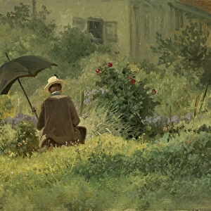 The painter in the garden, ca 1860