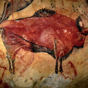 Painting in the cave of Altamira, 35, 000 to 11, 000 BC. Artist: Art of the Upper Paleolithic