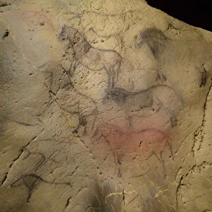 Painting in the Ekain Cave. Creator: Art of the Upper Paleolithic