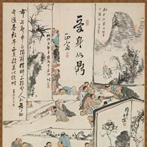 Painting Party, 1880. Creator: Kawanabe Kyosai (Japanese, 1831-1889)