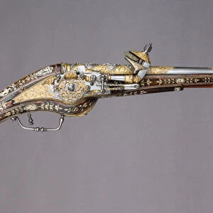 Pair of Wheellock Pistols with Matching Priming Flask / Spanner, French, ca. 1570-80