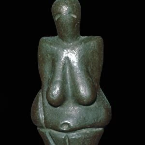 Paleolithic female figure of baked clay