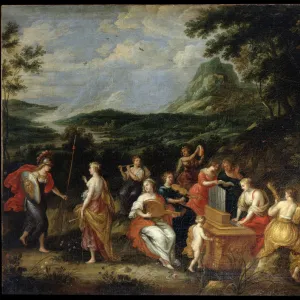 Pallas Athena and Muses, 1630s. Artist: Jan van Balen