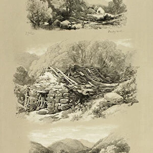 Pandy Mill, Church Pool, and one other subject, from Picturesque Selections, c. 1860