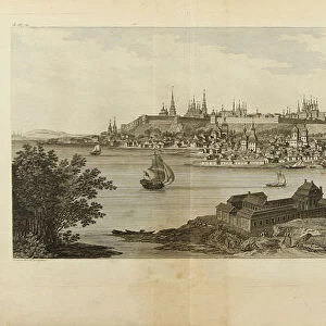 Panoramic View of Kasan, 1767. Artist: Lespinasse, Louis-Nicolas de (1734-1808)
