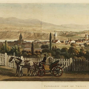Panoramic View of Tiflis, 1827. Artist: Clark, John Heaviside (ca. 1770-1836)
