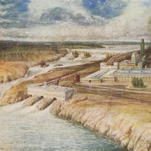 Paper Mills, Newfoundland, 1924. Artist: Lowther, C. G