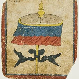 The Parasol (chatra), from a Set of Initiation Cards (Tsakali), 14th / 15th century