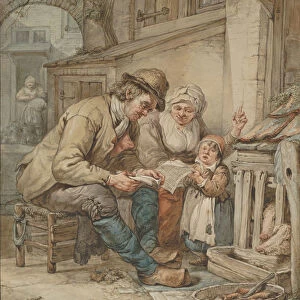Parents Teaching Their Daughter a Song, early 19th century. Creator: Abraham van Strij
