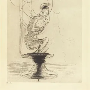 Odilon Redon's Volupte, Fantome Elastique Print, 1890. Art Prints