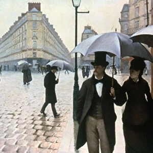 Paris Street in Rainy Weather, 1877. Artist: Gustave Cailebotte