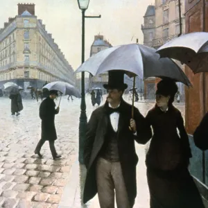 Paris Street in Rainy Weather, 1877. Artist: Gustave Cailebotte