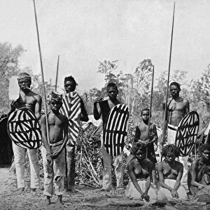 A party of Queensland natives carrying spears and shields, 1902. Artist: Henry King
