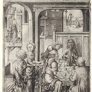 The Passion: Supper at Emmaus. Creator: Israhel van Meckenem (German, c. 1440-1503)