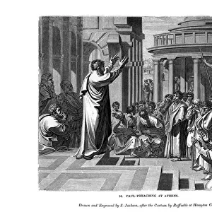 Paul preaching at Athens, 1843. Artist: J Jackson