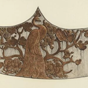 Peacock Stern Carving, 1935 / 1942. Creator: John Davis