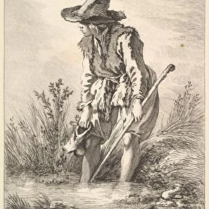 Peasant Crossing Water, 1786. Creator: William Wynne Ryland