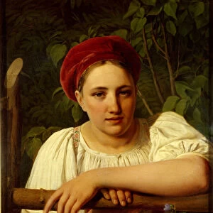 A Peasant Girl of Tver Region, 1840. Artist: Venetsianov, Alexei Gavrilovich (1780-1847)