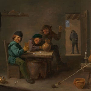 Peasants in a Tavern, c. 1633. Creator: David Teniers II